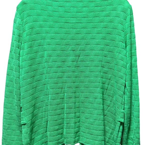 Misook Vintage Vibrant Green Knit Top - Picture 4 of 7